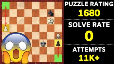 TRICKIEST 1680-Rated Chess Puzzle That NO ONE Could Solve! 😱