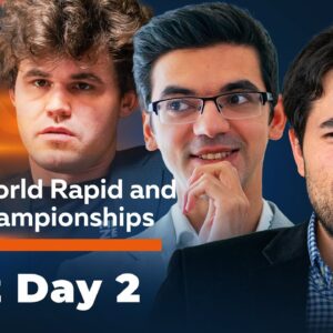 FINAL DAY: Hikaru Fights Magnus For Blitz World Championship With Giri Chasing | Day 2