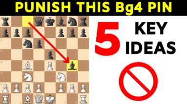 5 Aggressive Ideas to PUNISH Bg5 Pin on Your Knight [Brutal TACTICS]