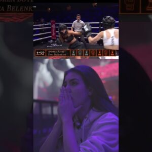 Alex's ringside reaction to Andrea's fight...