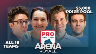PCL Arena Royale | Carlsen, Caruana, Naroditsky, and ALL 16 Teams Battle in Blitz for $5,000